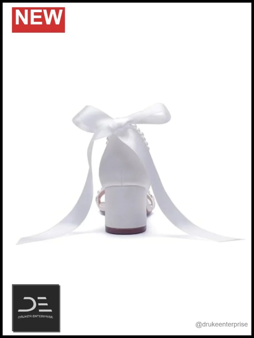 Pearl Embellished Block Heel Wedding Sandals Low Heel Bridal Shoes Ankle Strap